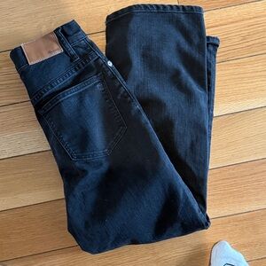 Madewell Women’s Slim Wide Leg Crop I. Black. Size 23